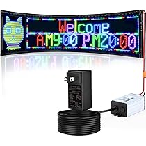 Amazon | Kutuspon 大型 LED 電光掲示板, 24V/2A超高輝度